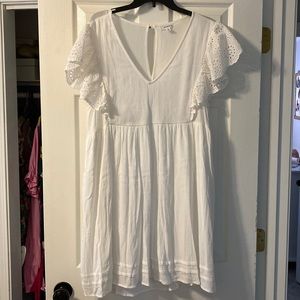 mid length white dress. size xl